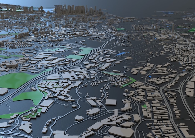 A detailed GIS map showing projected flood zones overlaid with critical infrastructure and demographic data, demonstrating a sophisticated approach to urban planning for climate resilience.