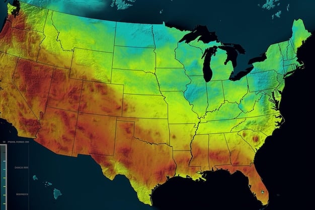 Map of the northeastern US showing projected temperature changes, with hotter colors focused on urban areas and reflecting future heatwave intensity.