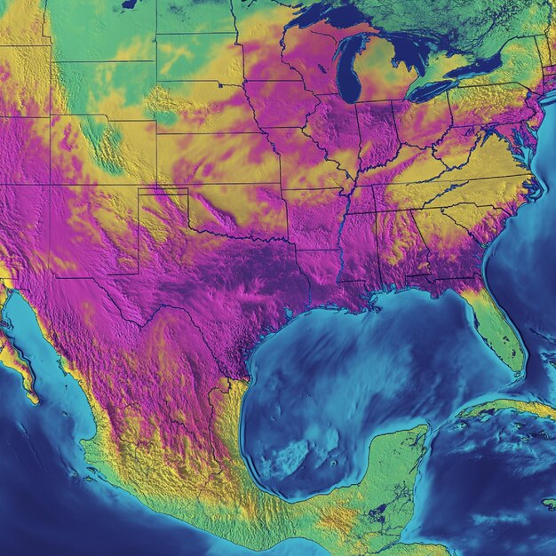 A detailed map of a US state with color-coded storm warning areas, showing very specific, small polygonal zones indicating localized severe weather threats, with real-time data overlays.