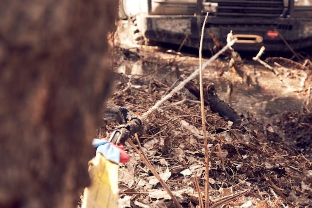 Debris and mud covering a residential street after a flash flood, with residents and aid workers starting cleanup efforts.