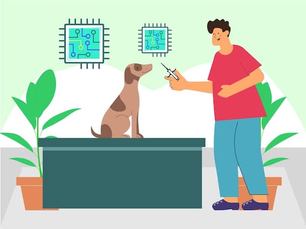 A person scanning a dog for a microchip, emphasizing the importance of tracking technology for lost pets.